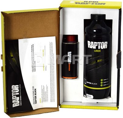 RAPTOR Прочное защитное покрытие черное - 1 л, комплект