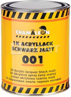 CHAMAELEON 001 1К Акриловая эмаль черная матовая 1л