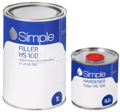 Грунт Simple FILLER HS 100 5:1 серый 1 л