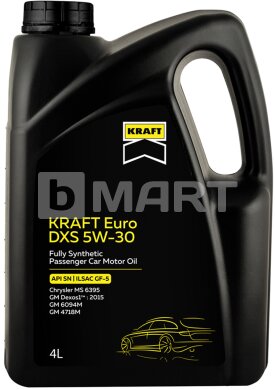Масло моторное KRAFT Euro DXS 5W-30, 4л 708435