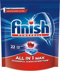 Таблетки для посудомоечных машин FINISH Powerball All-in-1 Max (22 шт)
