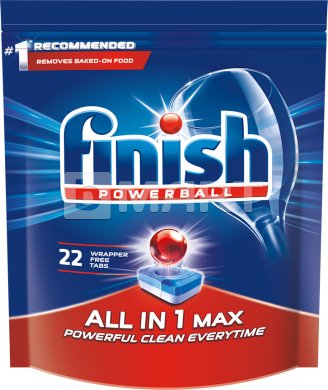 Таблетки для посудомоечных машин FINISH Powerball All-in-1 Max (22 шт)