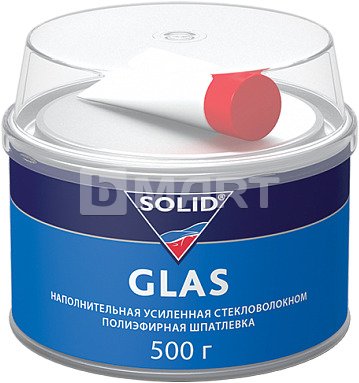Наполнительная полиэфирная шпатлевка, усиленная стекловолокном SOLID GLAS 0.5кг