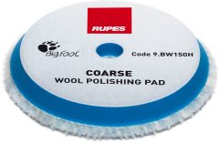 Жесткий шерстяной полировальный круг Rupes Coarse 9.BW150H синий