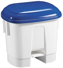 Контейнер Sirius для мусора 30 л - белый, синяя крышка