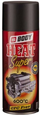 Краска автомобильная HB Body Heat Super высокотемпературная черная 400 мл