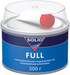 Универсальная наполнительная среднезернистая полиэфирная шпатлевка SOLID FULL 0.5кг