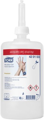 Спиртовой гель TORK для дезинфекции рук 1л x6 + диспенсер в подарок!