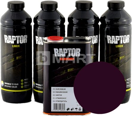 RAPTOR Прочное защитное покрытие фиолетовое - 4 л, комплект