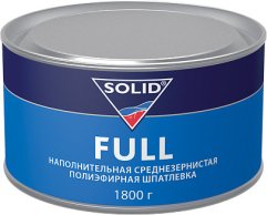 Универсальная наполнительная среднезернистая полиэфирная шпатлевка SOLID FULL 1.8кг