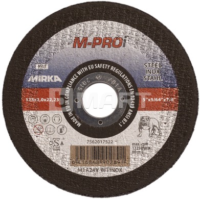 Відрізний диск M-PROi INOX M1A46V-BFi 125x1.6x22.2mm