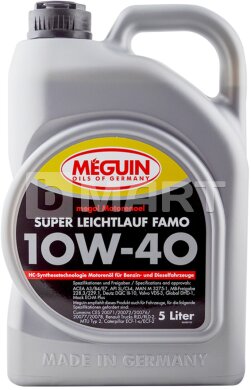 Meguin Моторное масло SUPER LL FAMO SAE 10W-40 5л 4356