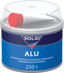 Наполнительная полиэфирная шпатлевка усиленная частичками алюминия SOLID ALU 0.25кг