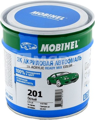 Акриловая эмаль 201 белая Mobihel 0.75 л