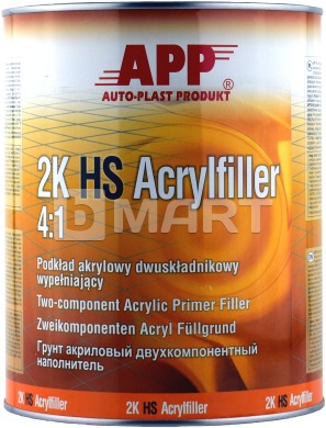 Грунтовка акрилова 2-компонентна APP 2К HS Acryfiller 4: 1 біла 4 л