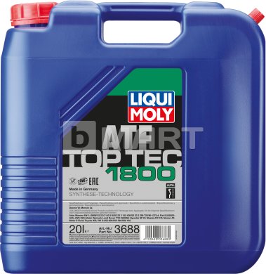 НС-синтетическое трансмиссионное масло для АКПП Liqui Moly Top Tec ATF 1800 20л