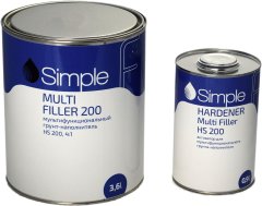 Simple MULTI FILLER HS 200 Грунт мультифункциональный HS 200 4:1 серый
