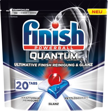 Таблетки для посудомоечных машин FINISH Quantum Ultimate 20 шт