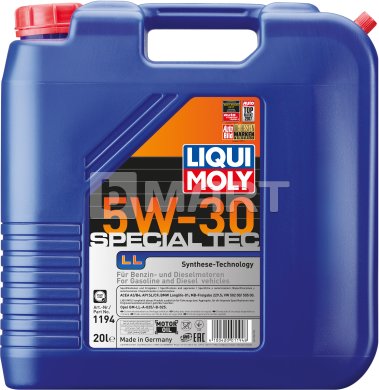 НС-синтетическое моторное масло Liqui Moly Special Tec LL 5W-30 20л