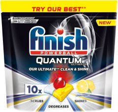 Таблетки для посудомоечных машин FINISH Quantum Ultimate lemon (10 шт)