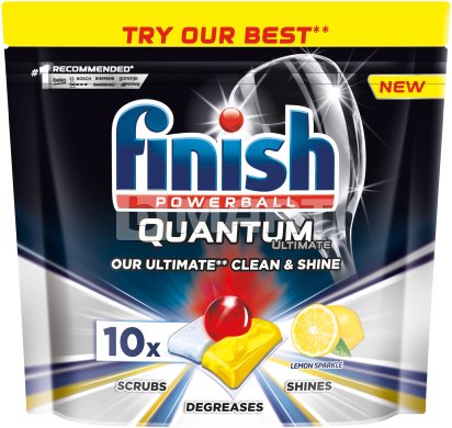 Таблетки для посудомоечных машин FINISH Quantum Ultimate lemon (10 шт)