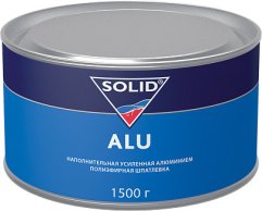 Наполнительная полиэфирная шпатлевка усиленная частичками алюминия SOLID ALU 1.5кг