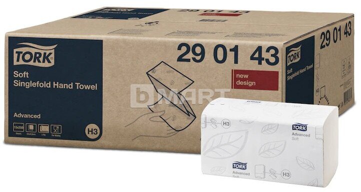 Листовые полотенца Tork 290143, сложение ZZ, 250 листов, 2 слоя