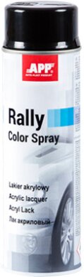 APP Rally Color- краска акриловая чёрная блестящая аэрозольная 500 мл