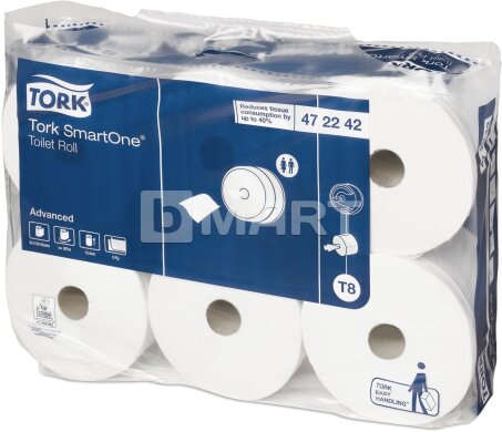 Туалетная бумага в минирулонах Tork T8 SmartOne 207 м