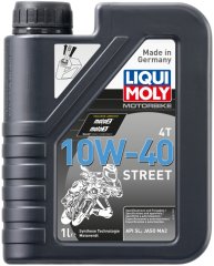НС-синтетическое моторное масло для 4-тактных мотоциклов Liqui Moly Motorbike 4T Street 10W-40 1л