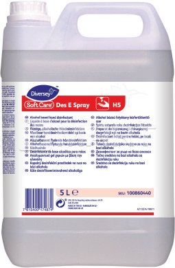 Дезинфицирующее средство для рук на основе спирта Soft Care DES E Spray 5л