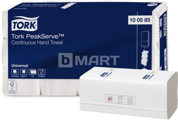 Рушники Tork PeakServe вузькопанельні 22.5 см x 20.1 см - білі