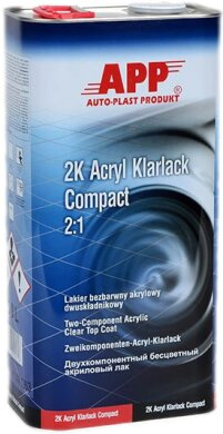 Бесцветный акриловый лак 5.0 литров Klarlack Compact 2:1 APP