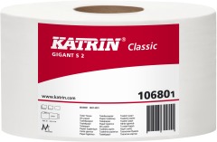 Туалетная бумага KATRIN Basic S2 в рулоне 160 м - белая, мягкая