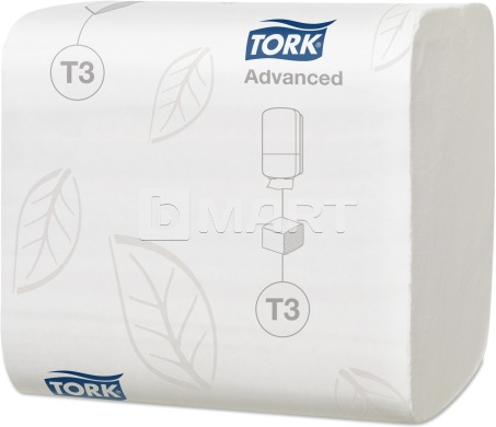 Туалетний папір Tork листовий 19 см x 11 см - білий